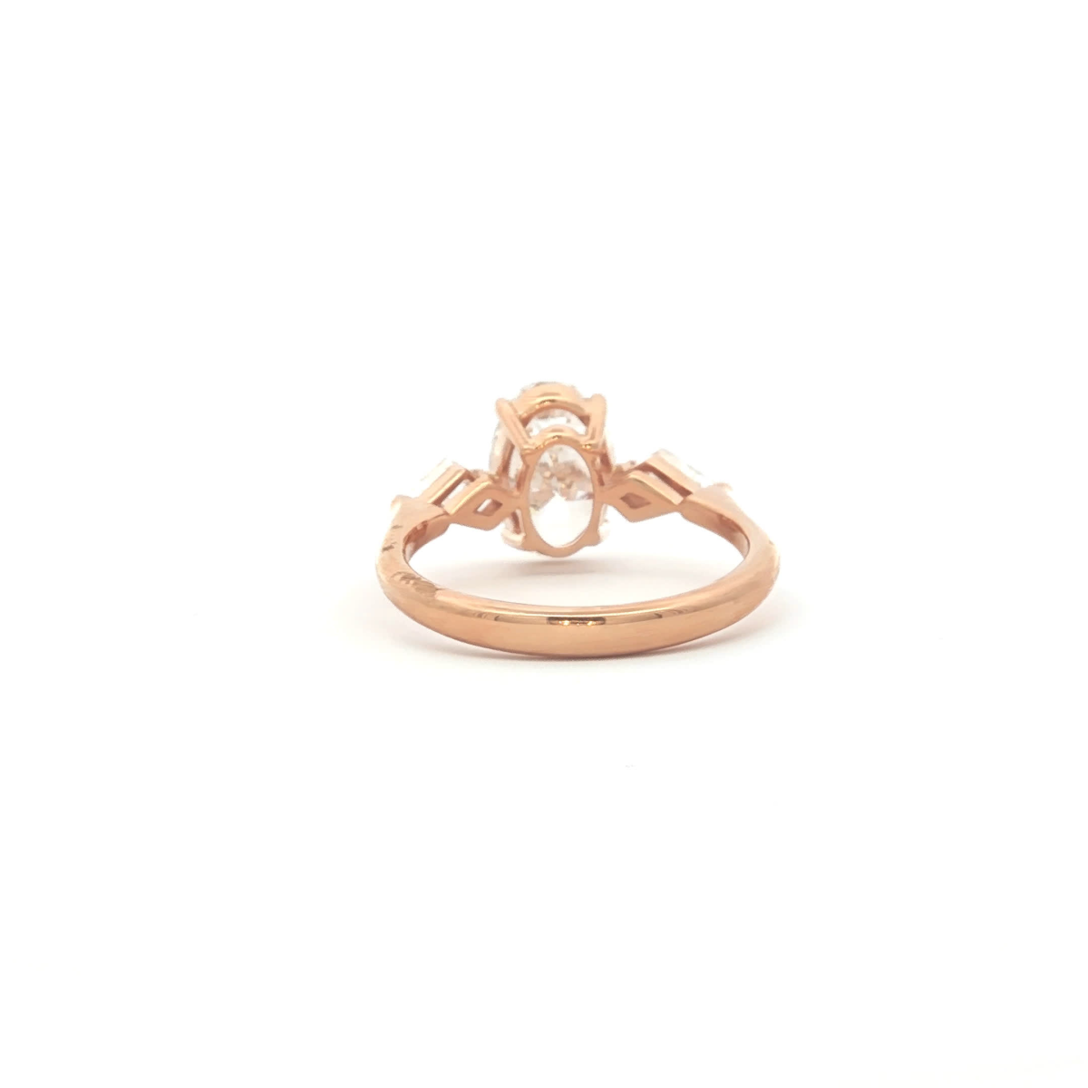 Oval Cut Diamond Ring in Rose Gold
