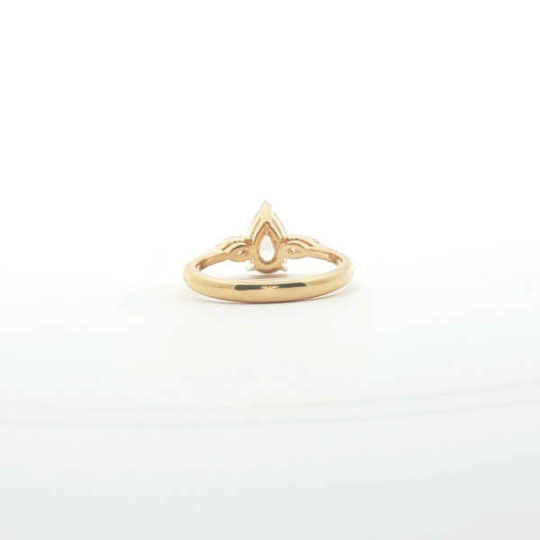 Fancy Yellow Pear Cut Diamond Ring