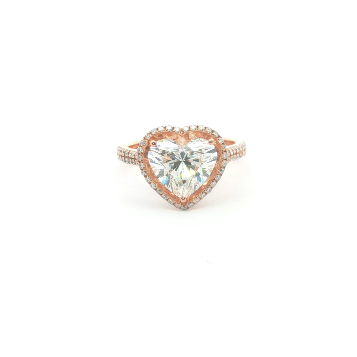Heart Shaped Diamond Halo Ring