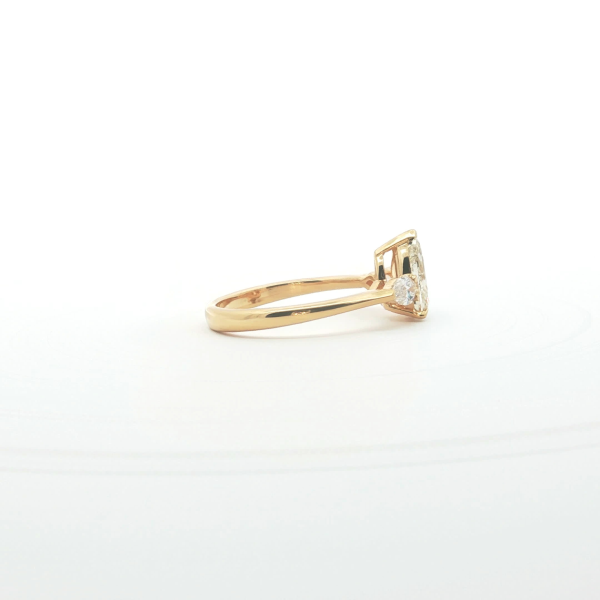 Fancy Yellow Pear Cut Diamond Ring