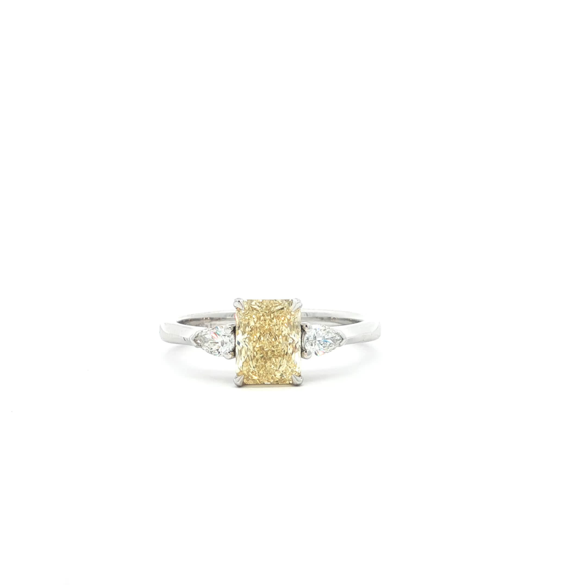 Fancy Intense Yellow Radiant Diamond Ring