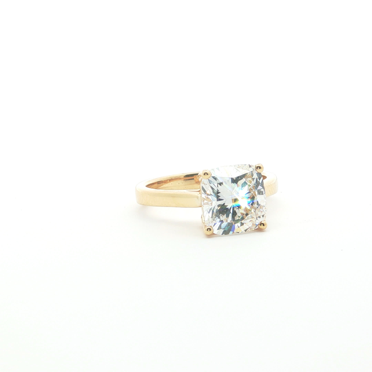 Cushion Cut Diamond Solitaire Ring