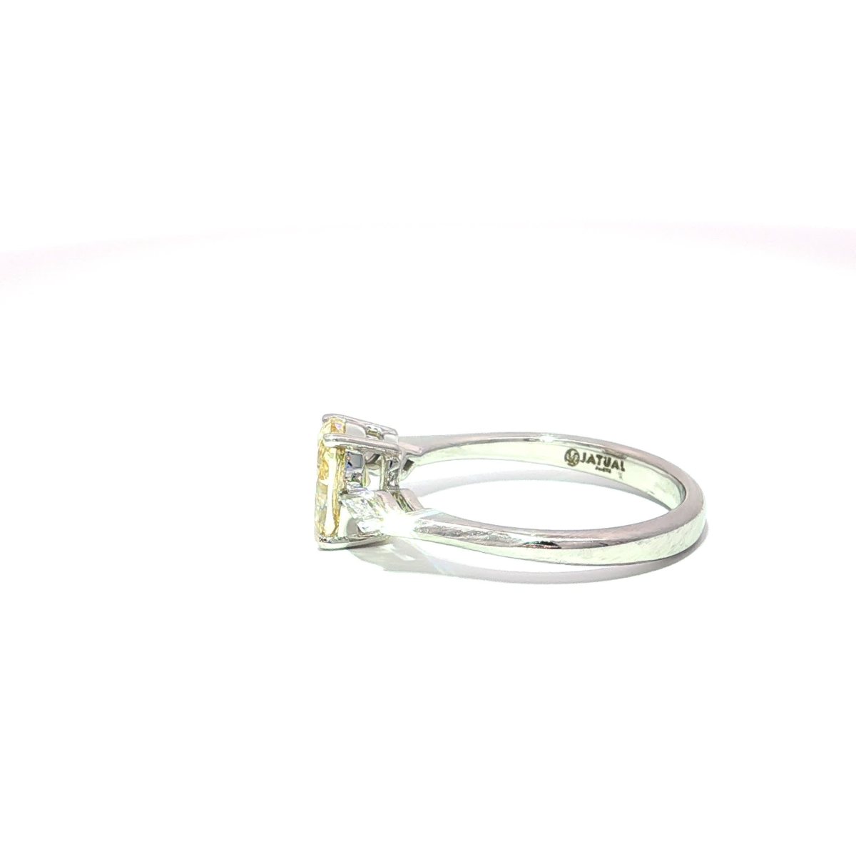 Fancy Yellow Cushion Cut Diamond Ring