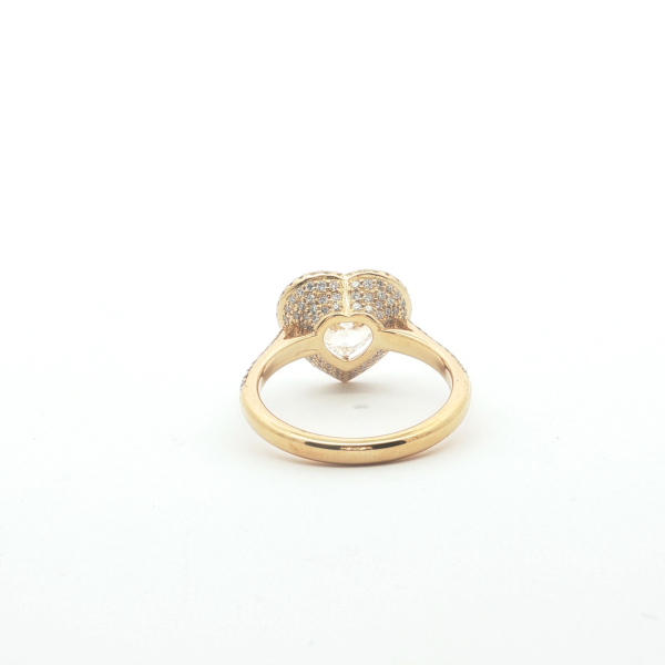 Heart Cut Diamond Halo Ring