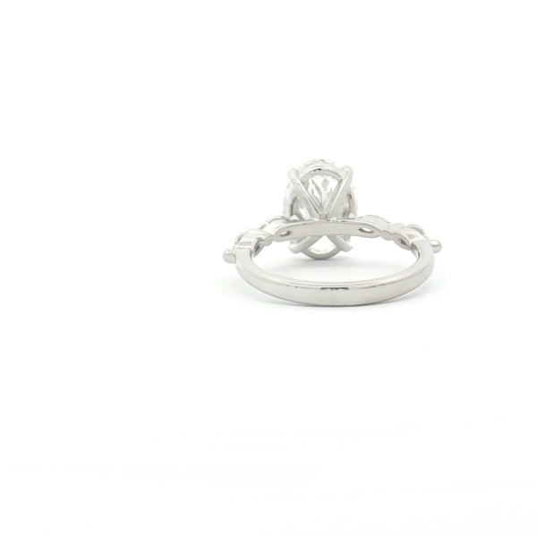 Oval Cut Diamond Ring in White Gold