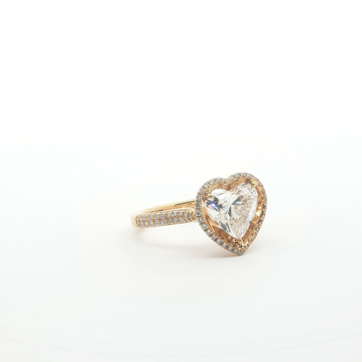 Heart Cut Diamond Halo Ring