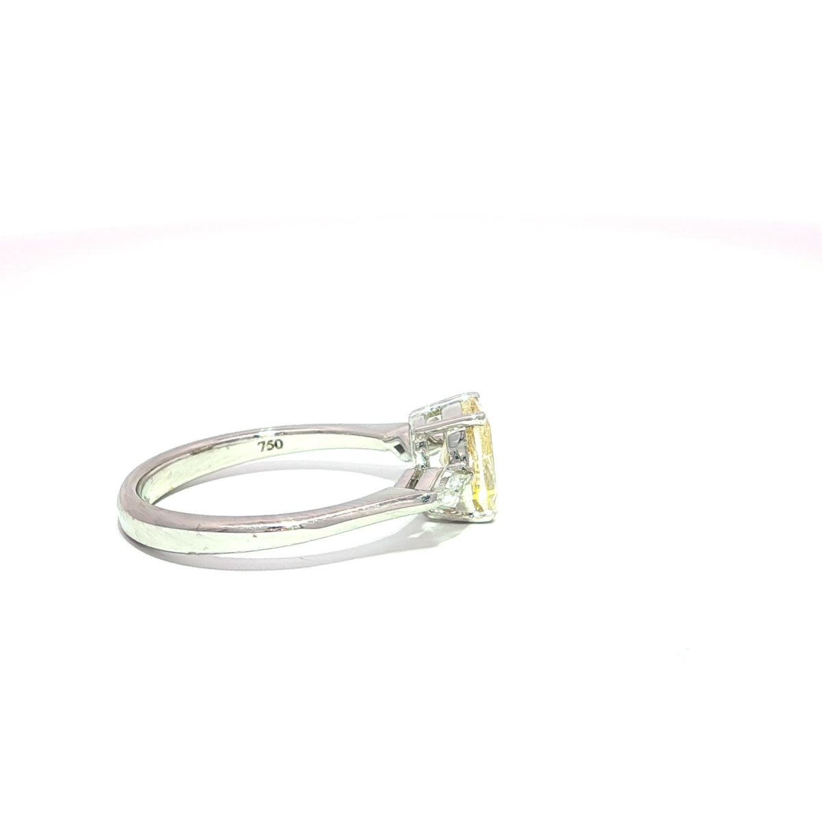 Fancy Yellow Cushion Cut Diamond Ring
