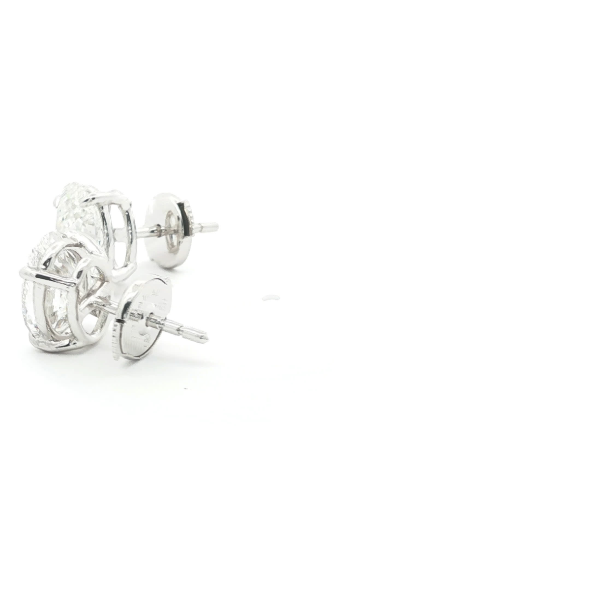 Oval Cut Diamonds Stud Earrings