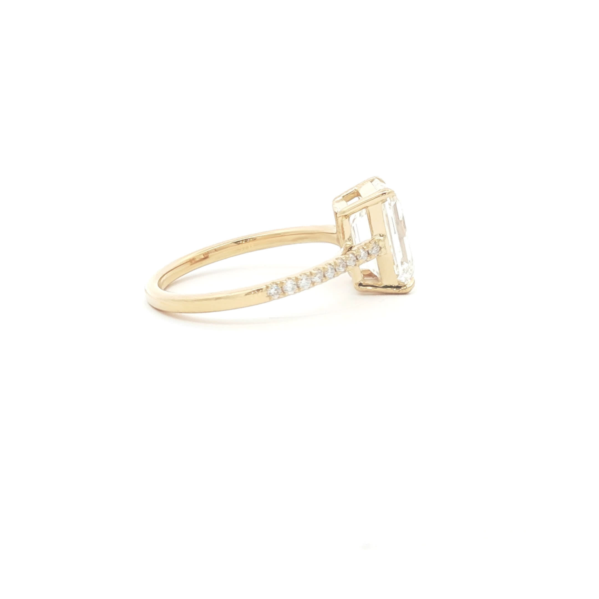Emerald Cut Diamond Solitaire Ring