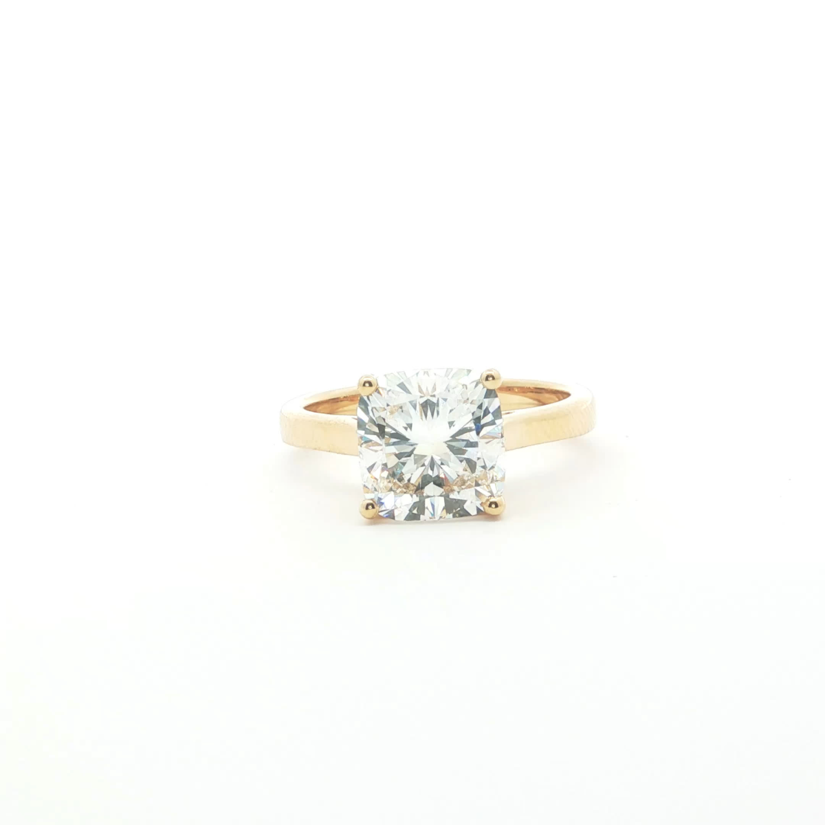 Cushion Cut Diamond Solitaire Ring