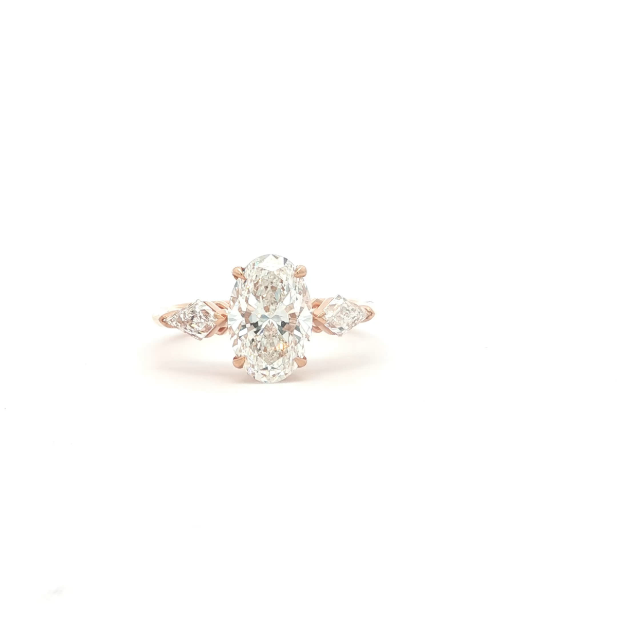 Oval Cut Diamond Ring in Rose Gold