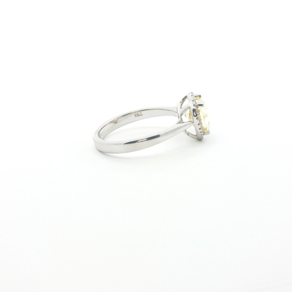 Fancy Vivid Yellow Heart Cut Diamond Ring