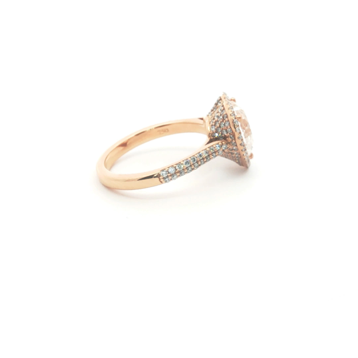 Heart Shaped Diamond Halo Ring