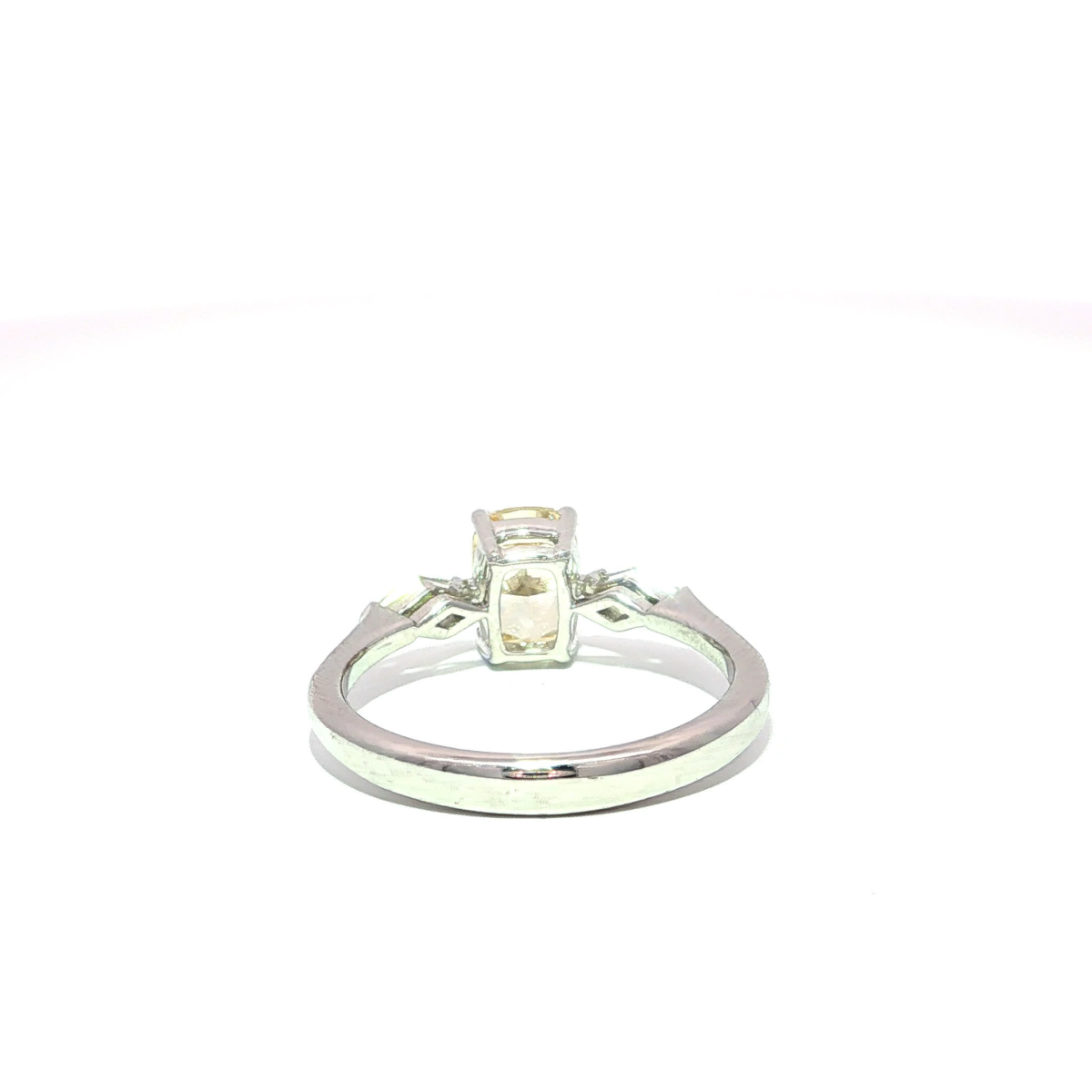 Fancy Yellow Cushion Cut Diamond Ring