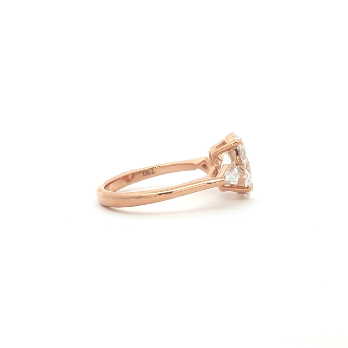 Oval Cut Diamond Ring in Rose Gold