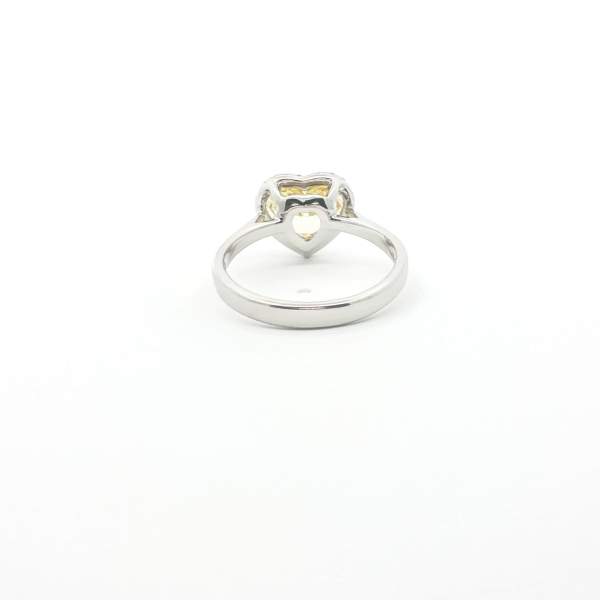 Fancy Vivid Yellow Heart Cut Diamond Ring
