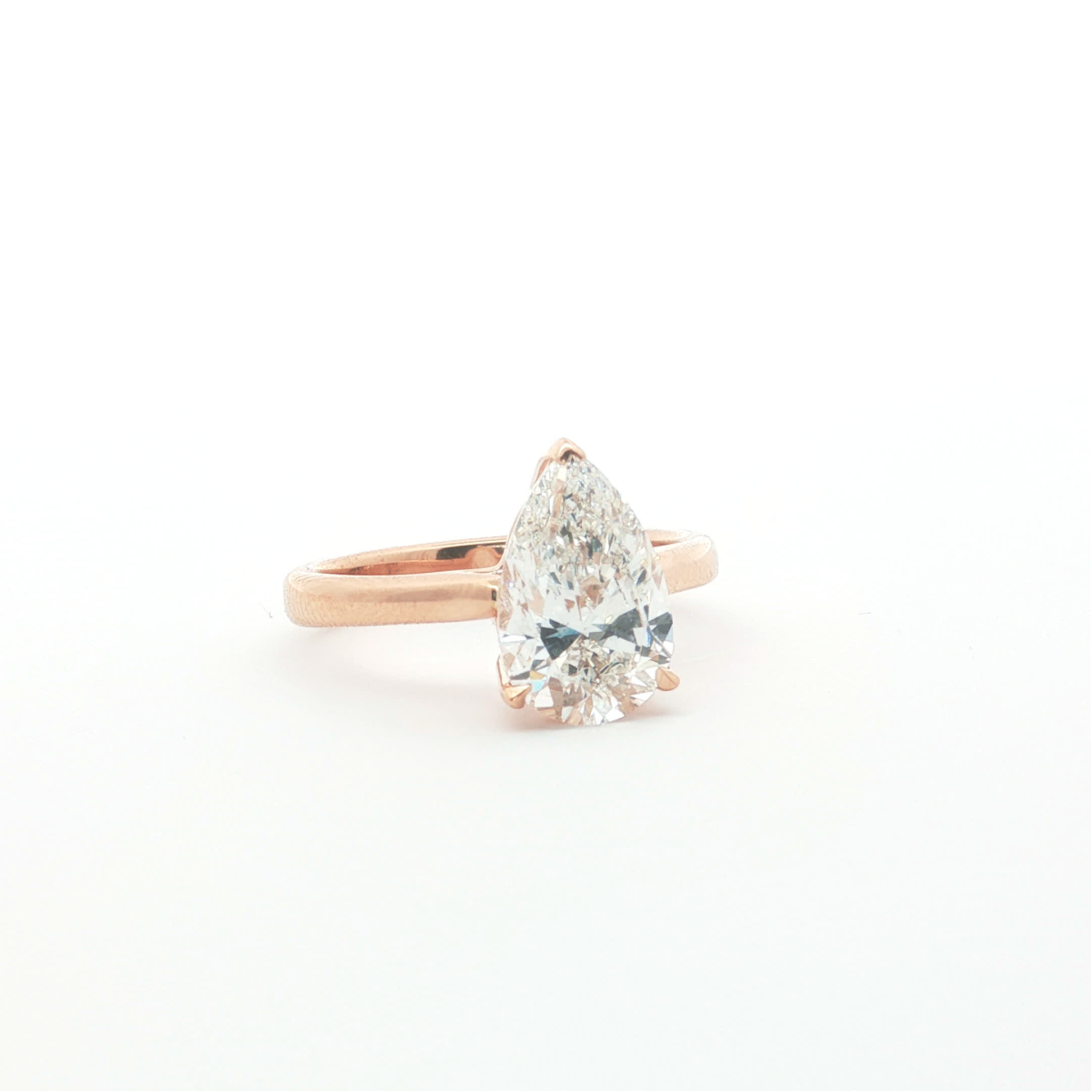 Pear Cut Diamond Solitaire Ring