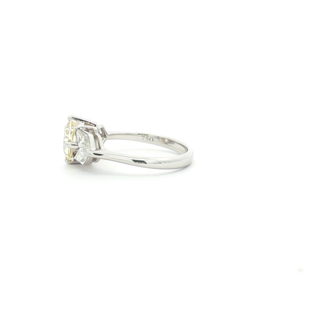 Fancy Yellow Square Radiant Diamond Ring