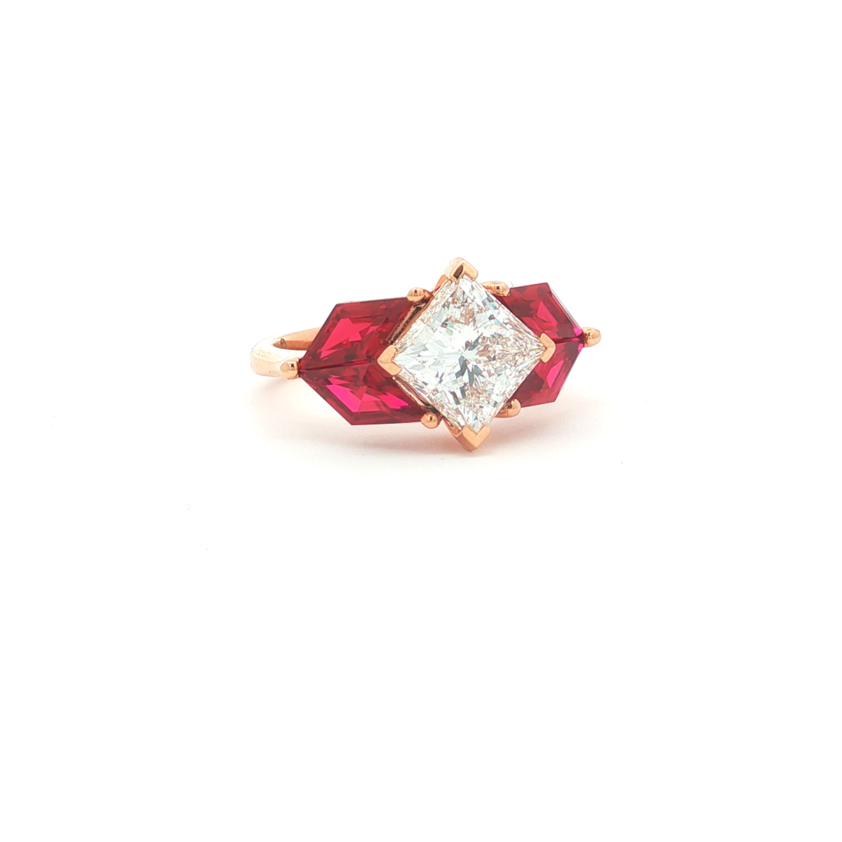 Princess Cut Diamond in Rose Gold Ring