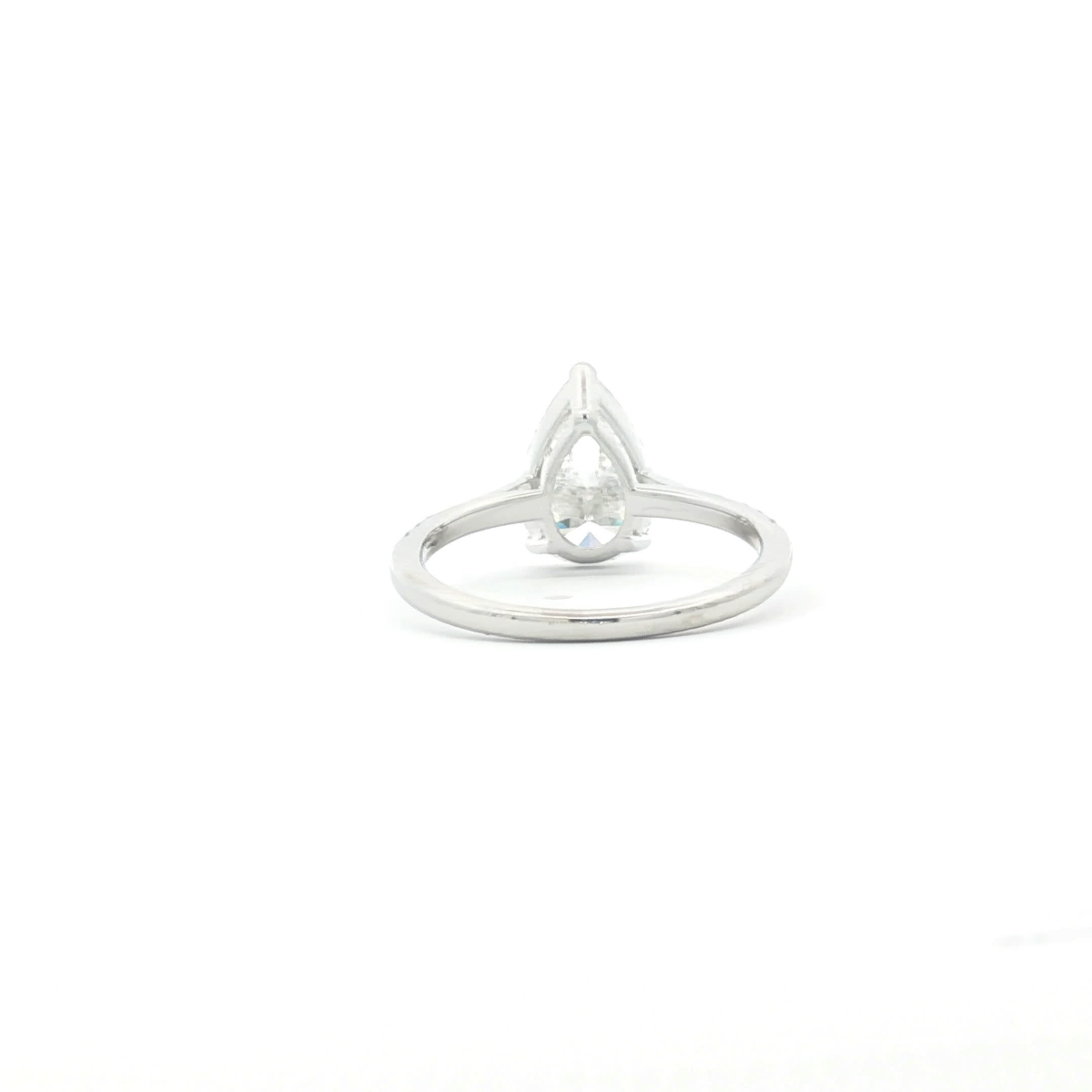 Pear Cut Diamond Ring in White Gold
