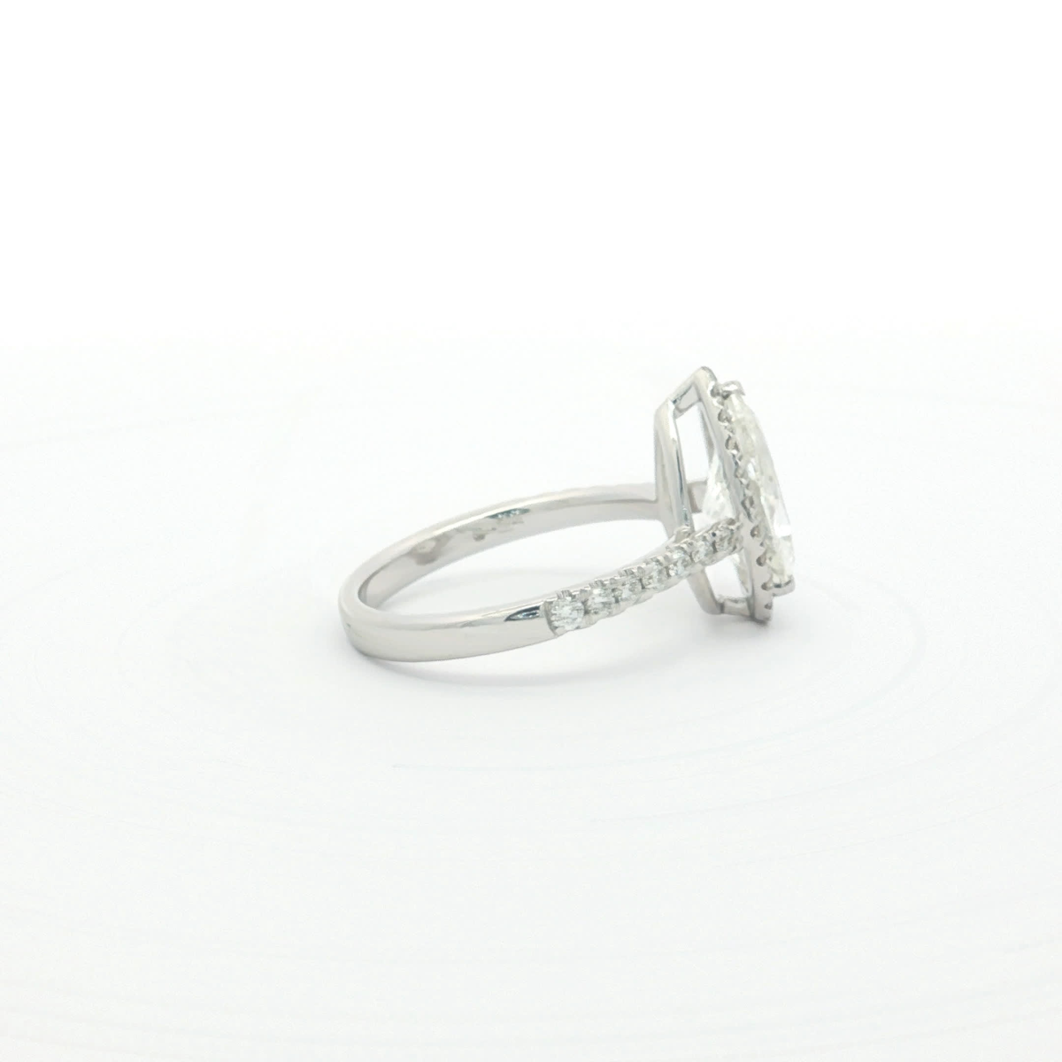 Pear Cut Diamond Halo Ring