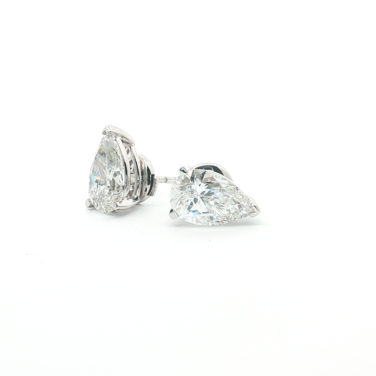 Pear Cut Diamond Basket Studs