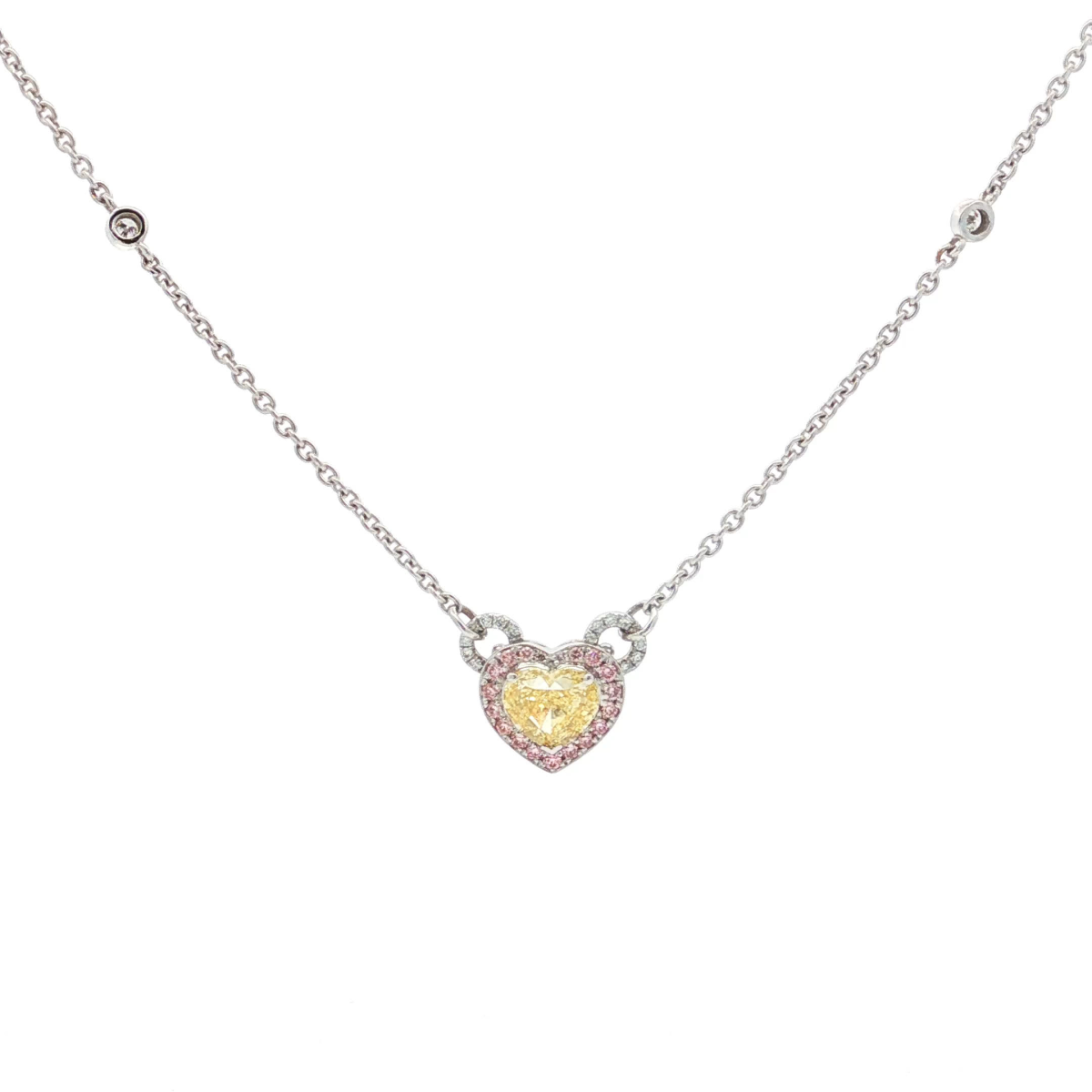 Heart Shaped Diamond Pendant