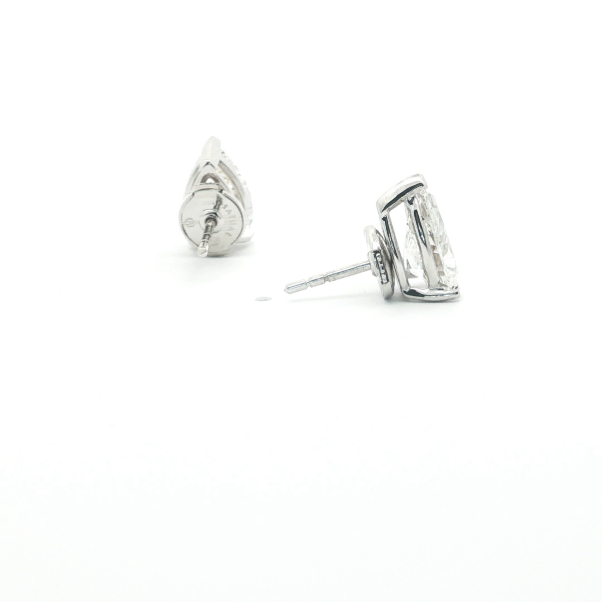 Pear Cut Diamond Basket Studs