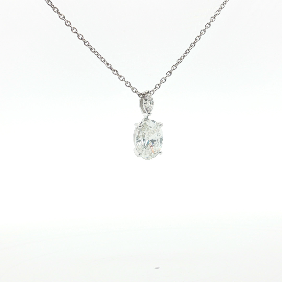 Oval Cut Diamond Pendant