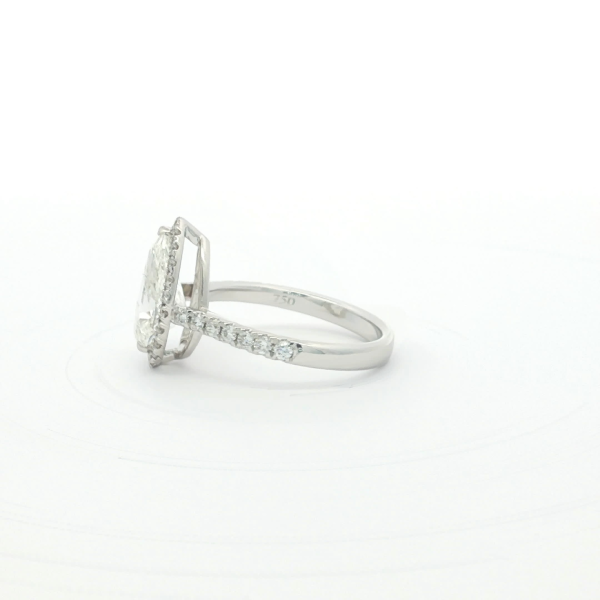 Pear Cut Diamond Halo Ring