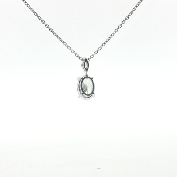 Oval Cut Diamond Pendant
