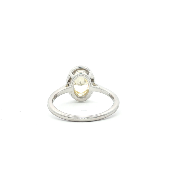 Fancy Yellow Oval Cut Diamond Ring