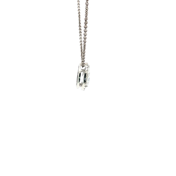 Pear Cut Diamond Pendant in White Gold