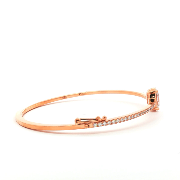 Oval Cut Diamond Bangle in Rose Gold