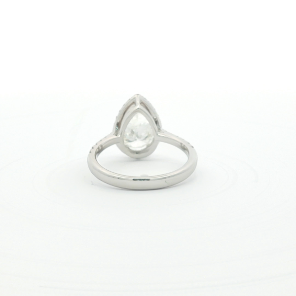 Pear Cut Diamond Halo Ring