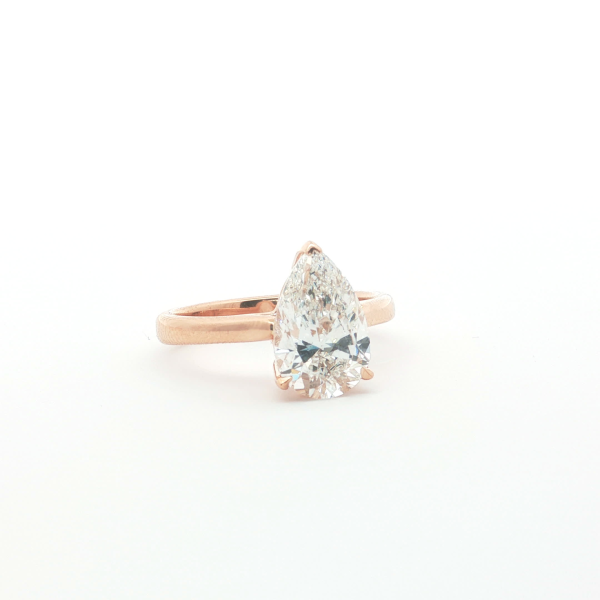 Pear Cut Diamond Solitaire Ring