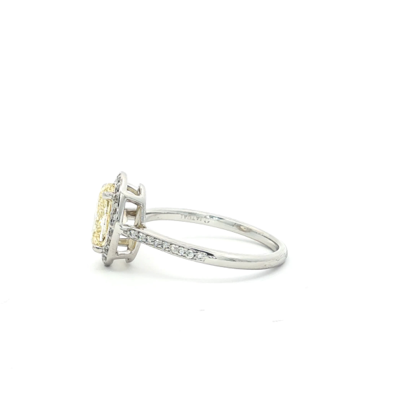 Fancy Yellow Oval Cut Diamond Ring