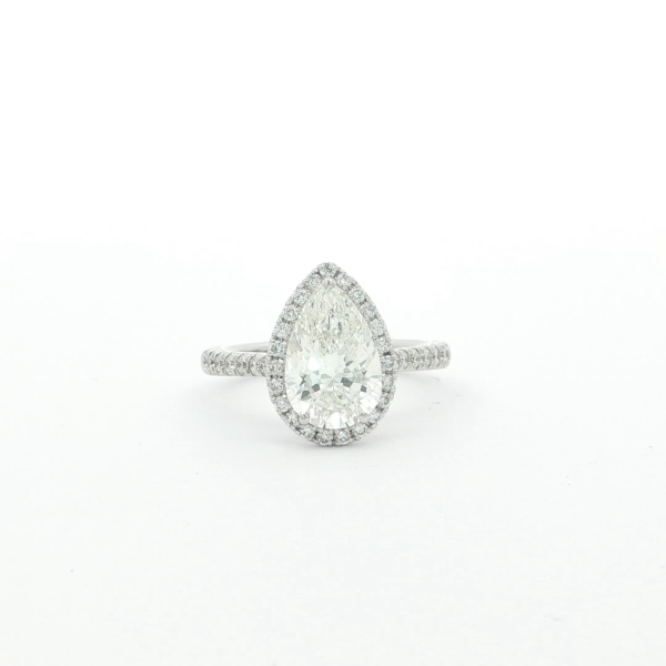 Pear Cut Diamond Halo Ring